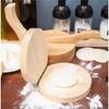 Manual Wooden Dumpling Skin Presser Round Labor-Saving Dumpling Wrapper Maker Ergonomic Handle Dough Press Pastry