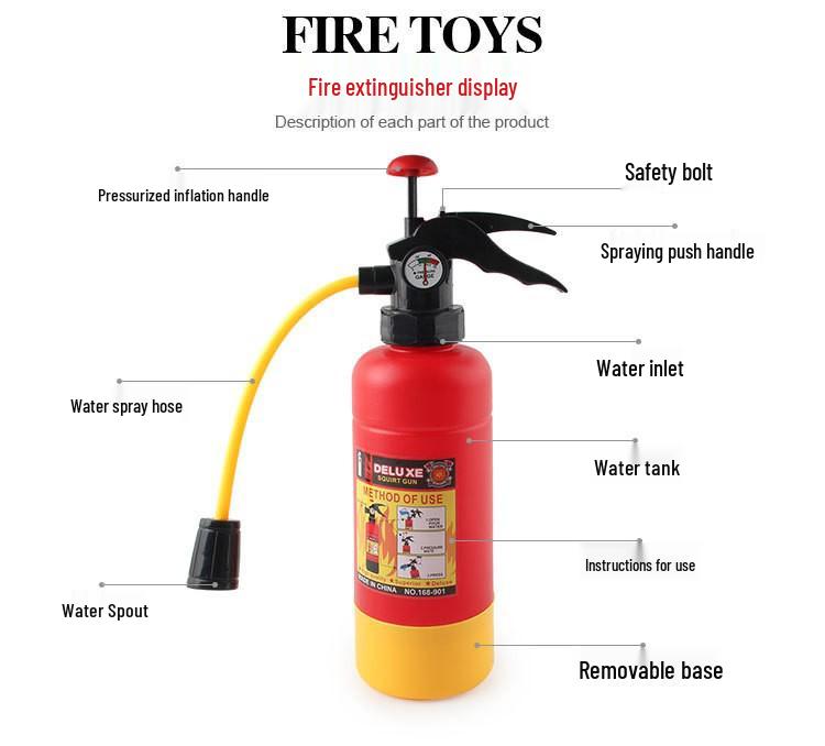 

Новый детский надувной водяной пистолет - Симуляция огнетушителя для летних развлечений