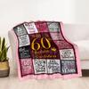 1pz Coperta Celebrazione Felice 60° Compleanno Morbida e Calda per Divano Ufficio Campeggio Viaggio Soggiorno Ottimo Regalo per Amici e Famiglia Confortevole