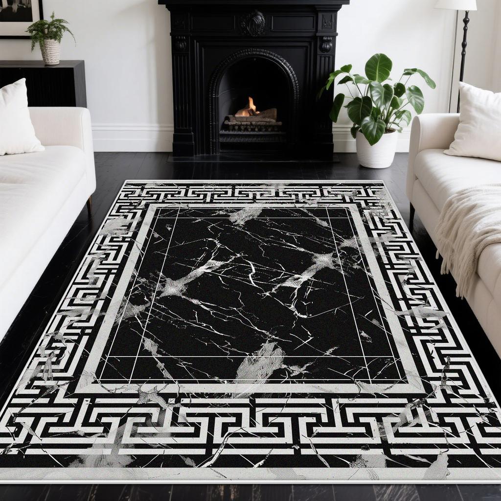 Nordic Light Luxury Living Room Carpets Modern Decoration Home Bedroom Large Area Rugs Thickening Non-slip Floor Mat Washable