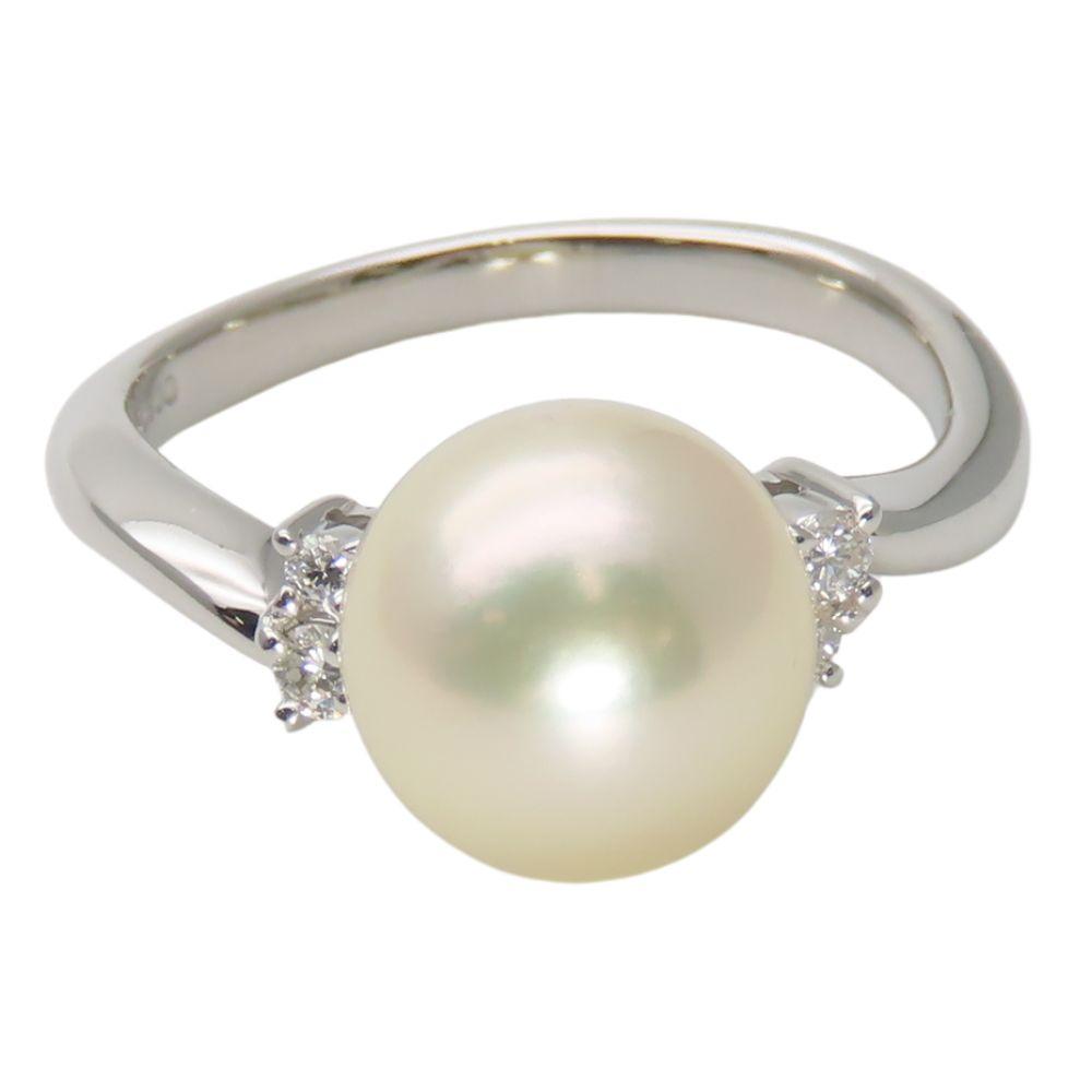 Used TASAKI Ring EU#55 Pt900Platinum/diamond 6.0g Silver jewelry