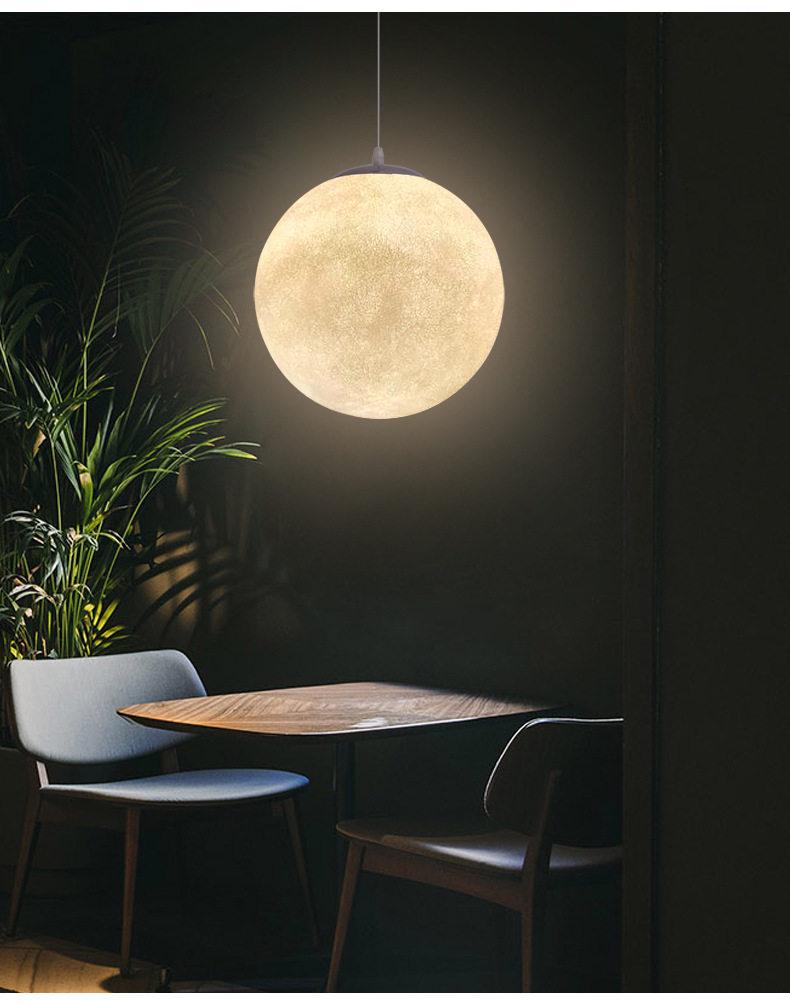Creative Moon Pendant Lamp for Windows, Restaurants, Bars, and Shops