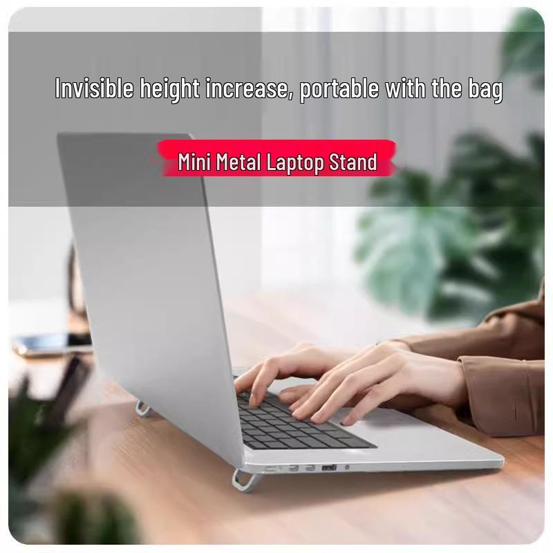 Adjustable Zinc Alloy Foldable Laptop Stand with Storage