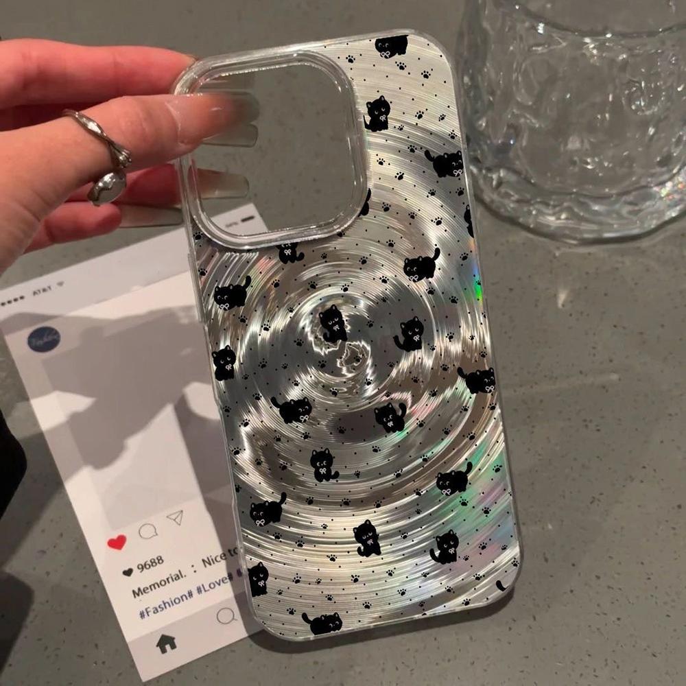 Y2k Stars Vortex Pattern Phone Case For iPhone 14 Pro Case iPhone 15 11 13 12 16 Pro Max Cartoon Shockproof Soft Silicone Cover