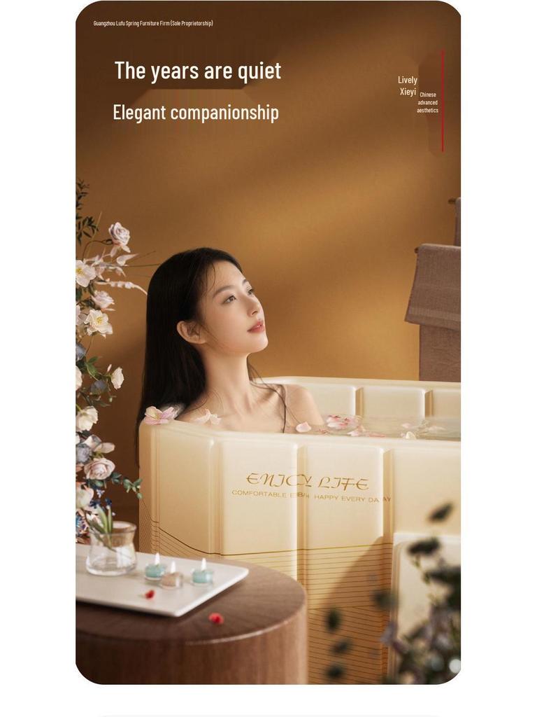 Foldable Full Body Soak Tub for Adults – Double Person Bath & Shower Bathtub