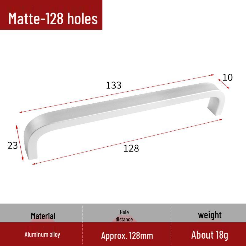 302 U-Shaped Aluminum Alloy Cabinet Handle - Fashionable and Solid Design
