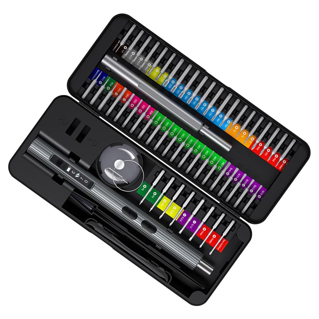 Screwdriver Tool Kit with Electric and Manual Handle 50Pcs S2 Steel Bits for Daily Maintenance Disassembly