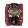 Leather Bracelet Watch Vintage Rivets Casual Fashionable Leather Quartz Watch for Men Women