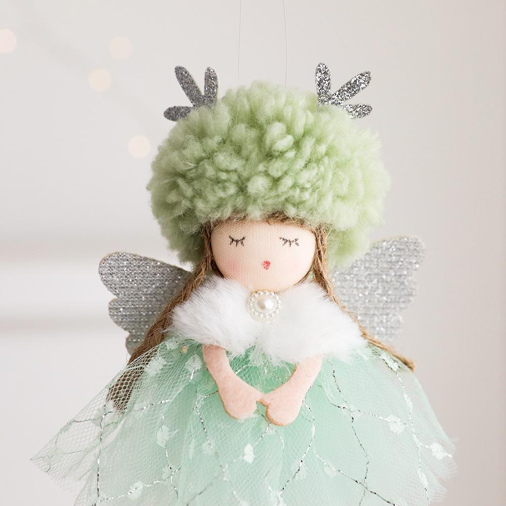 Angel Deer Antler Girl Pendant with Gauze Skirt - Christmas Tree Decoration & Holiday Gift