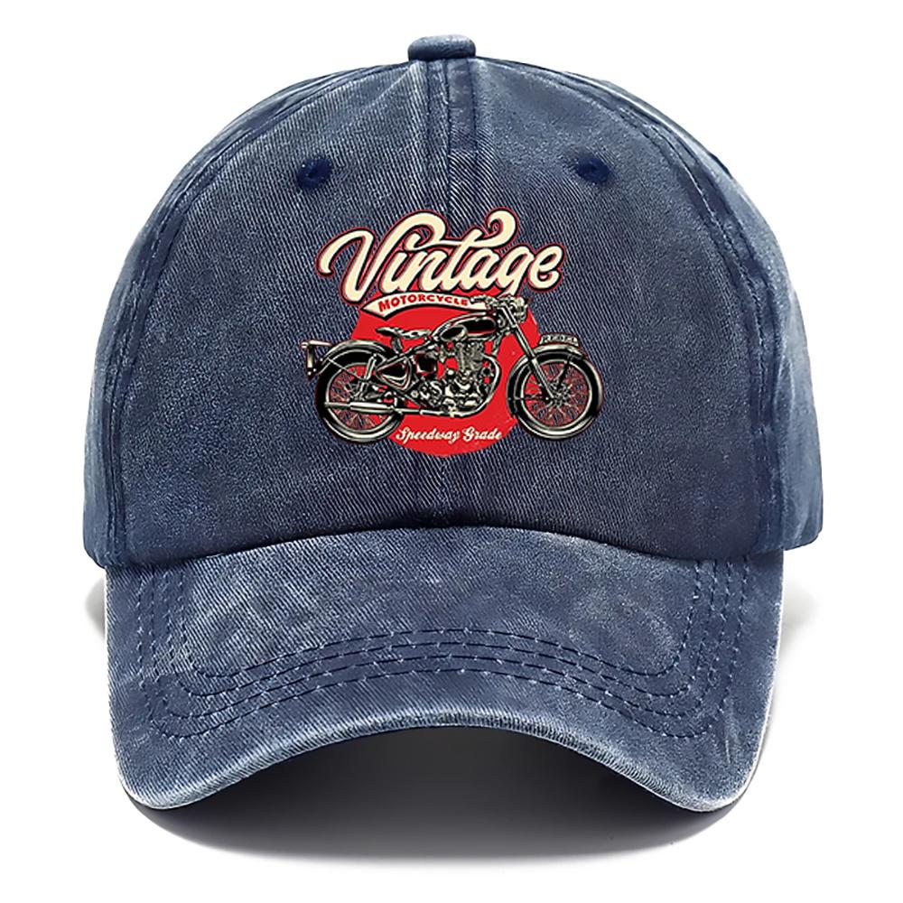Classic Vintage MotorcycleThemed Baseball Cap Breathable Fishing Dad Hat Available In Multiple Colors Adjustable Suitable