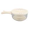 Fruit Vegetable Washing Bowl Thickened Double Layer Multifunctional Draining Bowl with Lid Foldable Handle for Food Storage
