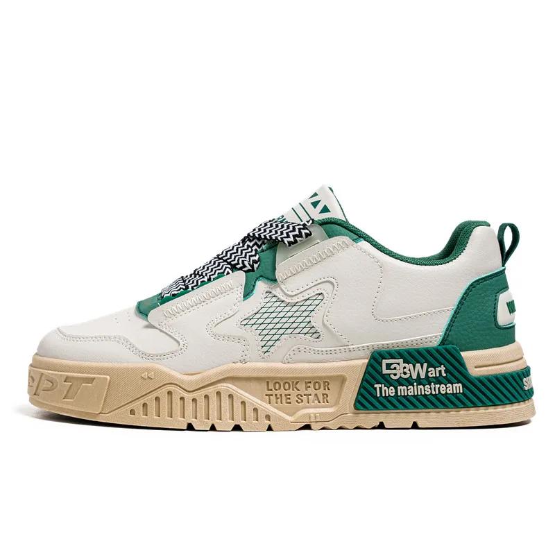 Mode Gelber Stern Chunky Herren Skateboard Turnschuhe rutschfeste atmungsaktive Männer Casual Sportschuhe Bequeme Mann trendige Turnschuhe