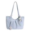 Borsa Tote a Pois Vintage da Donna Stile Coreano Grande Capacità Borsa a Spalla
