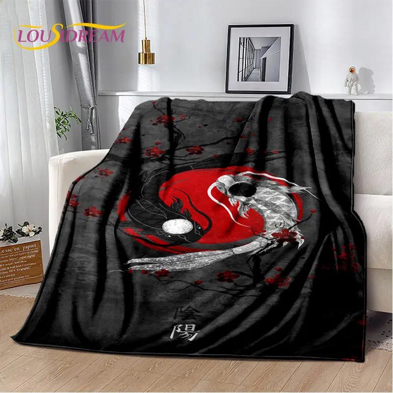 3D Chinese Tai Chi Bagua Yin Yang Soft Plush Blanket,Flannel Blanket Throw Blanket for Living Room Bedroom Bed Sofa Picnic Cover