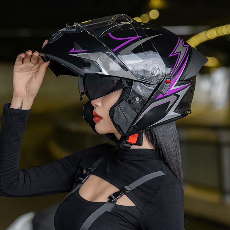Motorcycle Helmets Full Face Motorcycle Helmet Double Visor Protective Gear Headgear For Racing Street Riding Sportbike Women