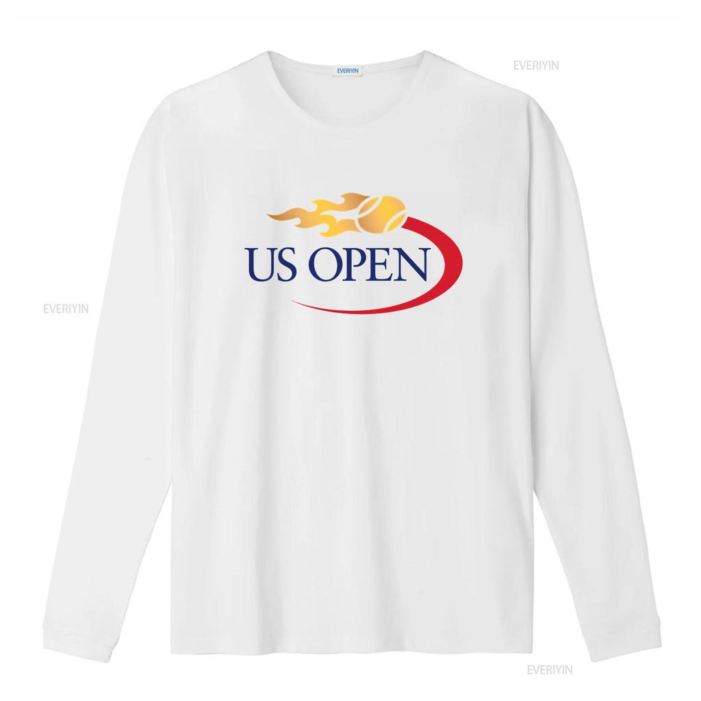 US Open Tennis Grand Slam Logo Mens White T Shirt Flame Design Sizes S to 5XL vintage Washed homme Unisex Stretched Soft