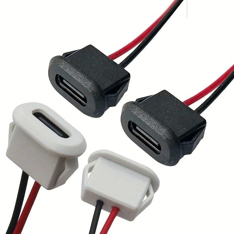 1Pc  Type-C With Card Buckle USB-C Charger Plug Socket 3A High Current Fast Charging Jack Port USB Type C Connector Jack Female