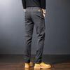 Fashion Korean Clothing Spring Men's Slim Casual Pants Business Straight Twill Cotton Elastic Trousers Plus Size