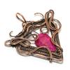 Ruby Pendant Gemstone Jewelry, 999 Copper Wire Wrapped Handmade Pendant, Latest Design Jewelry
