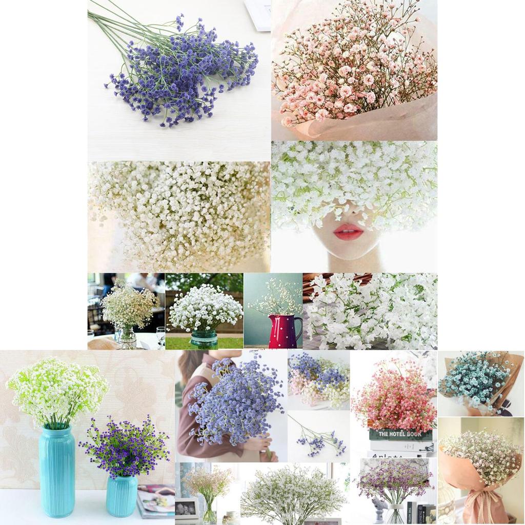 Beautiful Artificial Fake Baby's Breath Gypsophila Flowers Bouquet For Home And Wedding Decor