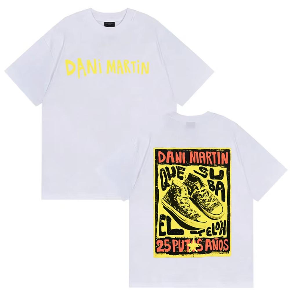 Dani Martin Que Caro Es El Tiempo Tour Merch T Shirts Rock Band Hip Hop Short Sleeve T-shirt Men's Oversized Cotton Tshirts