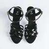 MCLUBGIRL Versatile Light Luxury Temperament Square Head Low Heel Summer 2025 New Transparent Rhinestone Sandals Sandals