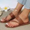 Damen Minimalistische Zehentrenner Sandalen Neue Mode Flache Sandalen Sommer Outdoor Strand Urlaub Freizeit Damenschuhe
