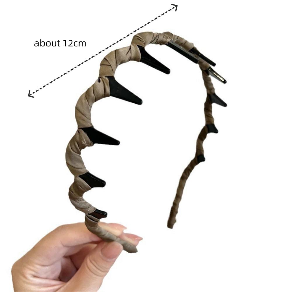 Leopard Pattern Hair Hoops U Shape Headwear Fashion Plush Teethed Hairband  for Women