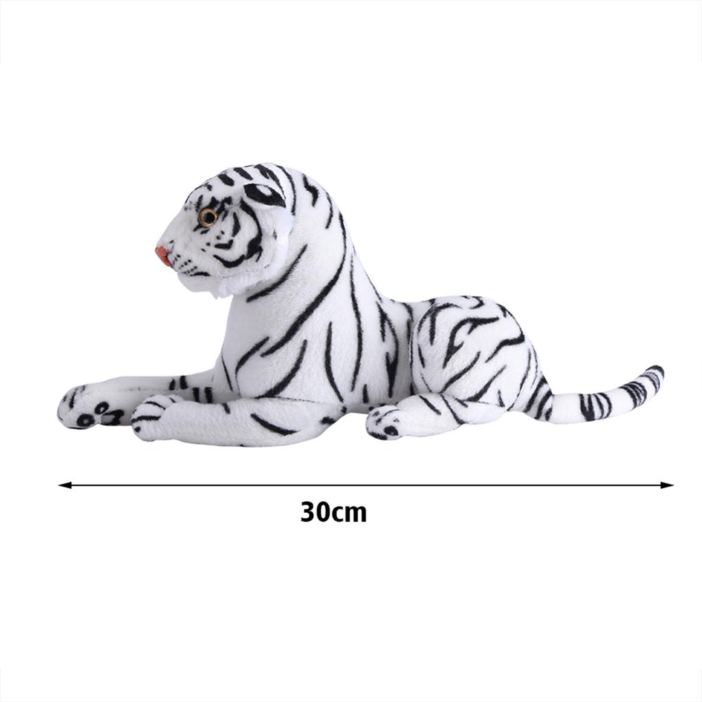 Artificial Tiger Plush Animal Realistic Big Cat White Soft Stuffed Toy Pillow