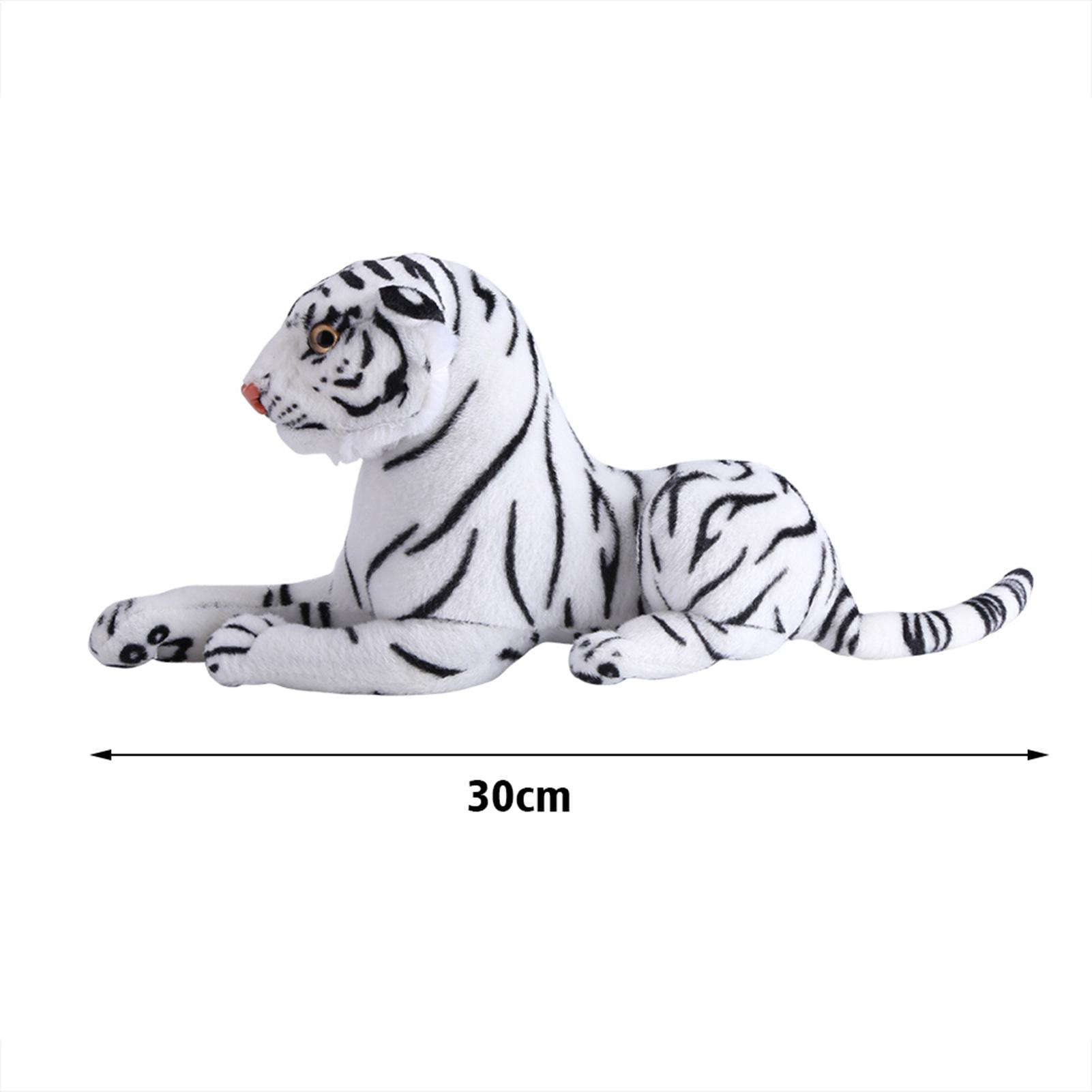 

Artificial Tiger Plush Animal Realistic Big Cat White Soft Stuffed Toy Pillow