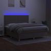 Maison Exclusive - Sommier à lattes de lit et matelas et LED Taupe 180x200cm Tissu