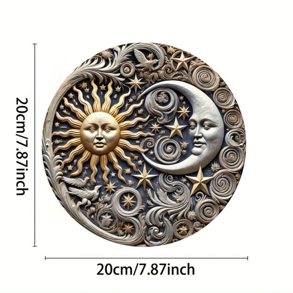 Hand Painted Tin Plate Art Metal Wall Decor Floral 20x20 cm