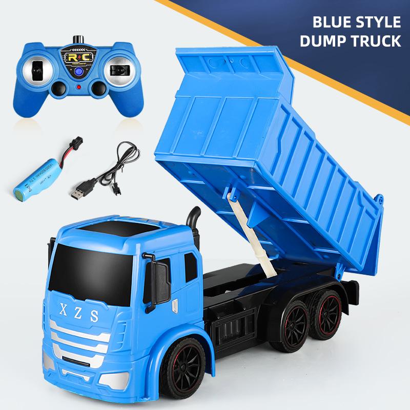 Escavatore Dumper RC Auto Telecomandata 2.4G Veicolo da Cantiere Camion Cingolato Bulldozer Giocattoli per Bambini Ragazzi Regali di Natale