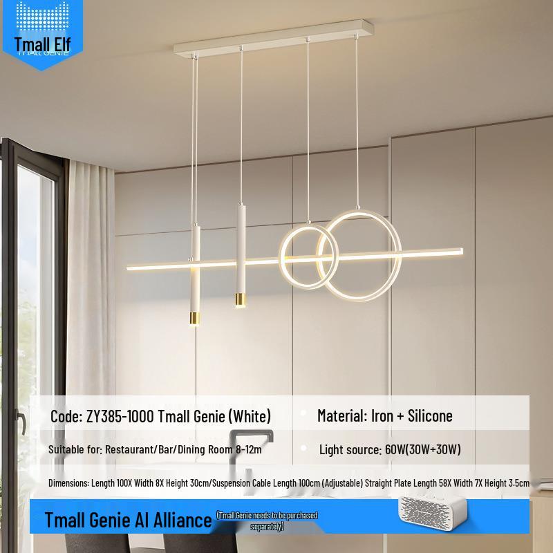 Nordic Minimalist Long Strip Pendant Light for Modern Dining Room or Bar