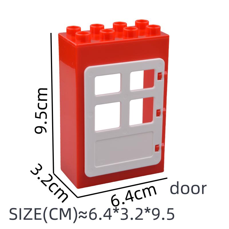Große Bausteine Haus Zubehörteile Dach Fenster Wand Bauen Zusammenbauen Steine Lernspielzeug Für Kinder Geschenk