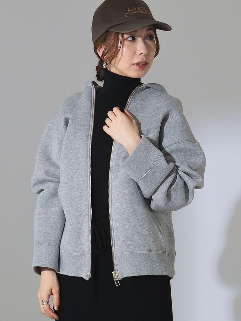 TEE Cardboard Zip Parka 36 64140081126 [Demilx Beams] L/S Women's LIGHT.GREY