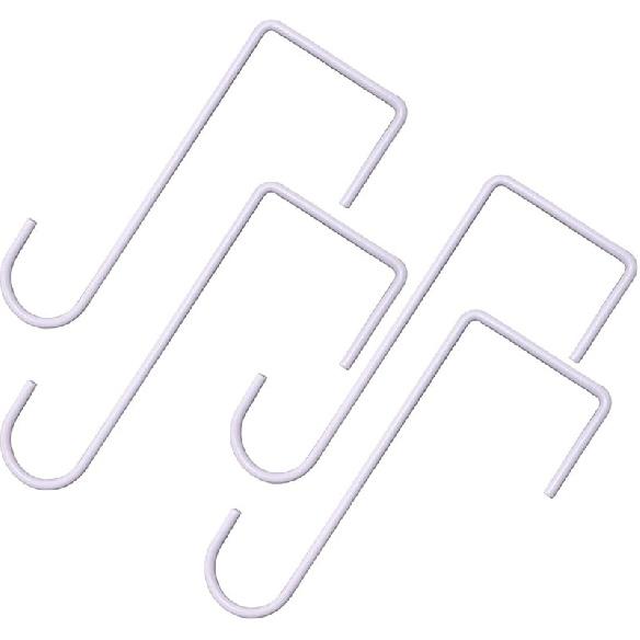 4 PCS Heavy Duty Black Plant Hangers Garden Hooks Fence Hook Hanger Perfect for Hanging Lights Bird Feeder Flower Basket Planters (4.3X 8 inch)