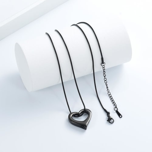 QGJNSGC Heart-Shaped Cremation Pendant for Keeping Ashes At Home, Includes Entombment Set, Hypoallergenic, Safe for Cremation, Ashes Capsule, Ashes Ca