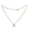 [Salvatore Ferragamo] Women's Crystal Gancini Necklace 76 0132 Cryst Orol 0696656 106171