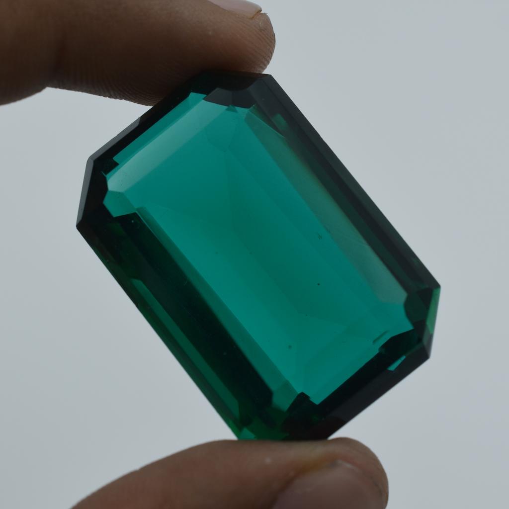 110.30 Carat Emerald Cut Green Moldavite Loose Gemstone Pendant Stone