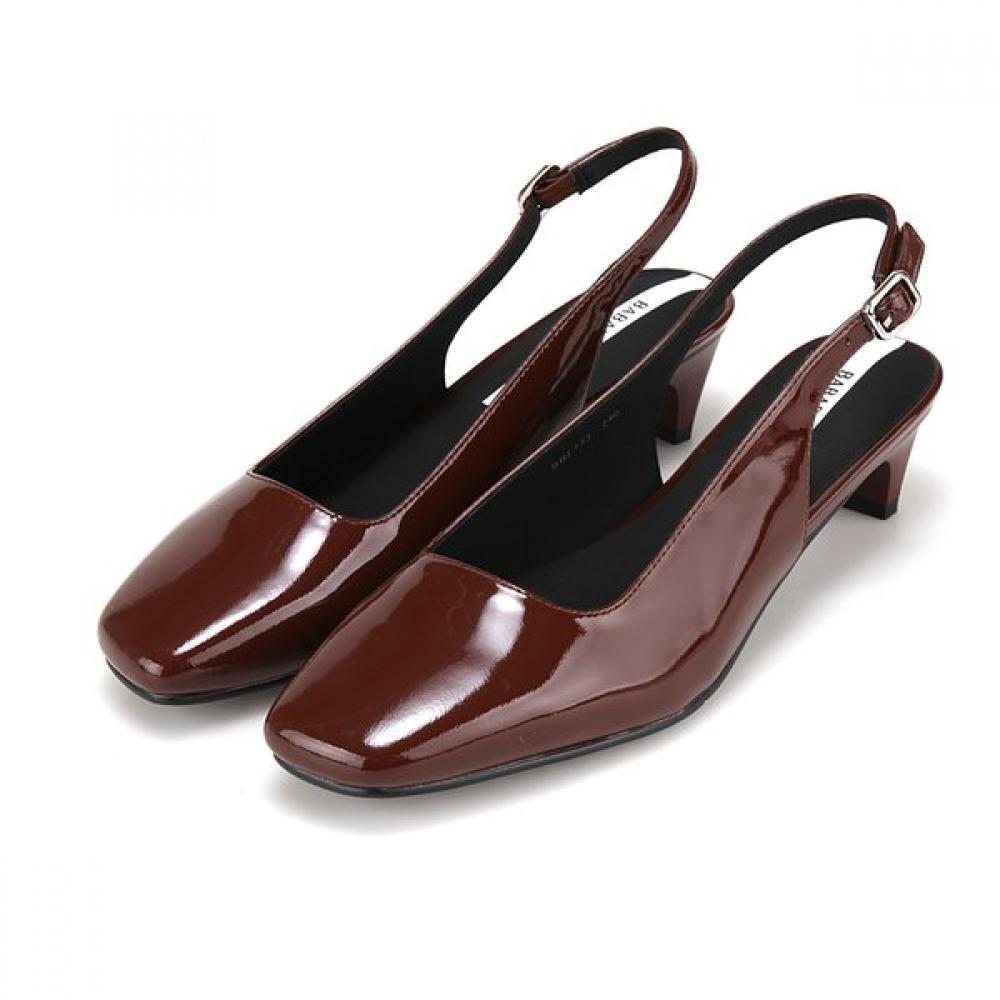 Barbara Leather Shiny Crinkle Slingback Bbi733br 250mm