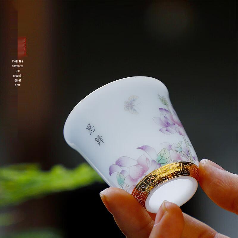 Ice Jade Ceramic Sancai Gaiwan Tea Set