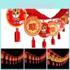 2022 Cny Chinese New Year Banner Flag Pendant Colorful Spring Festival Hanging Decoration