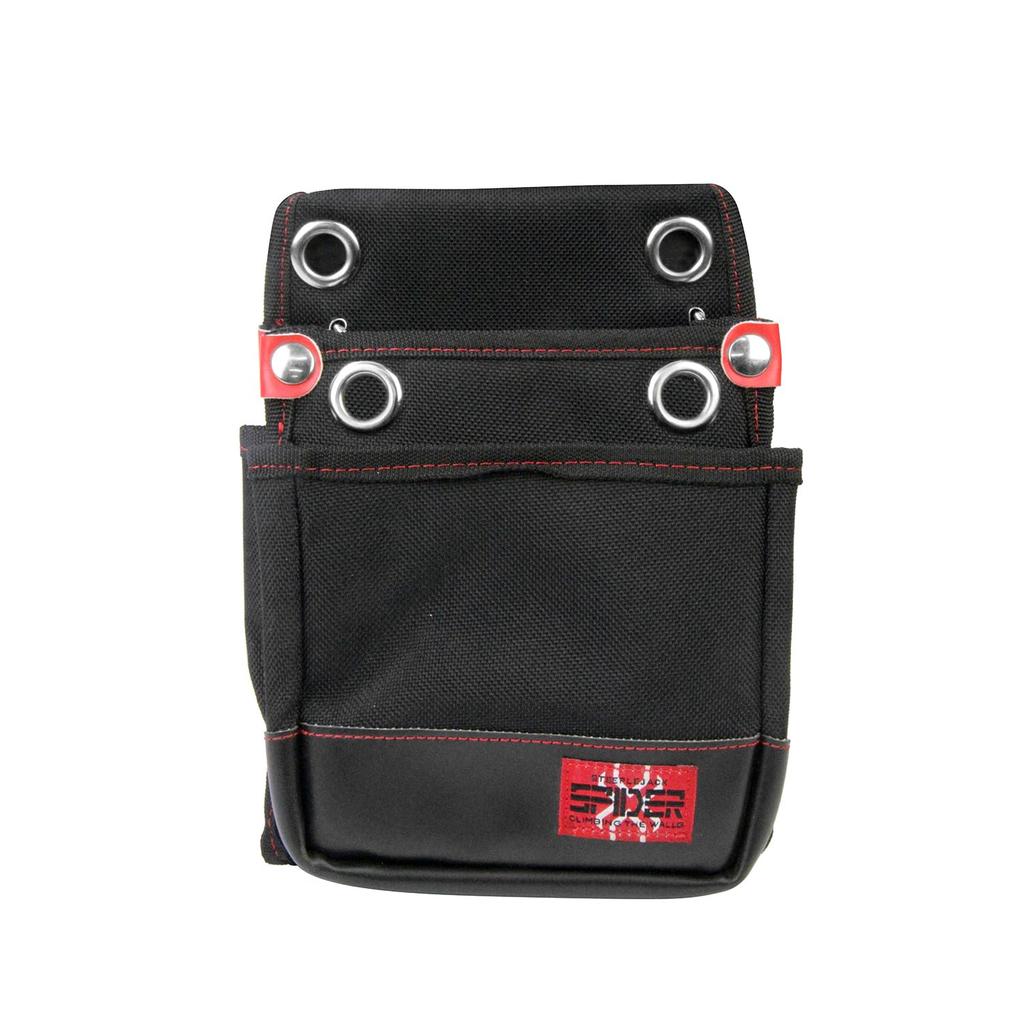 SK11 SPIDER Tobi Waist Pouch, Small, Thin, with Stretch Interior Pocket, 180mm W X 230mm H X 80mm D (SPD-JY02-B)