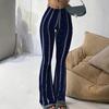 Women Yoga Pants Elastic Mid-rise Casual Printed Flared Trousers Printing Flattering Leg Silhouette Pants Running Walking Long Pants