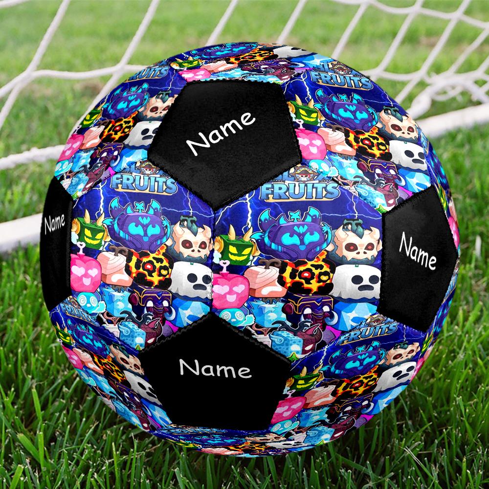 Custom Name Blox Fruits Theme Size 5 Soccer Ball, Suitable for Both Indoor and Outdoor Matches, a Gift Suitable for Everyone.