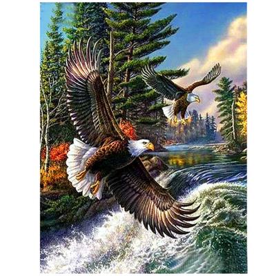 Pictură Diamant 5D Completă DIY Animal peisaj de râu Broderie Cusătură în Cruce Decor Acasă Cadou Făcut Manual
