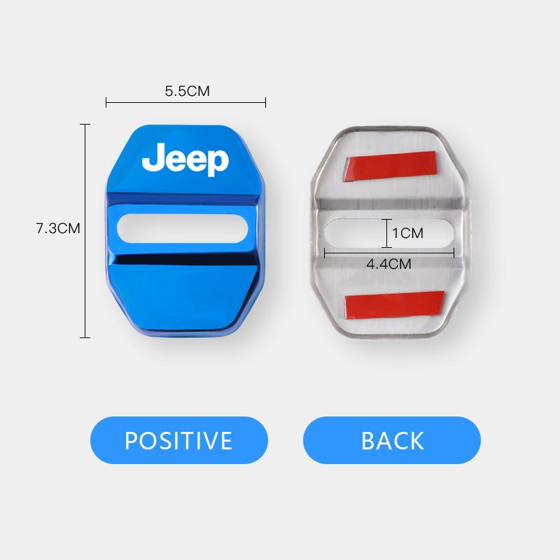 Per Jeep 4 PZ Coperchi Serratura Portiera Auto Coperture Protettive Accessori Per Jeep Grand Cherokee Wrangler JK Gladiator Compass Renegad