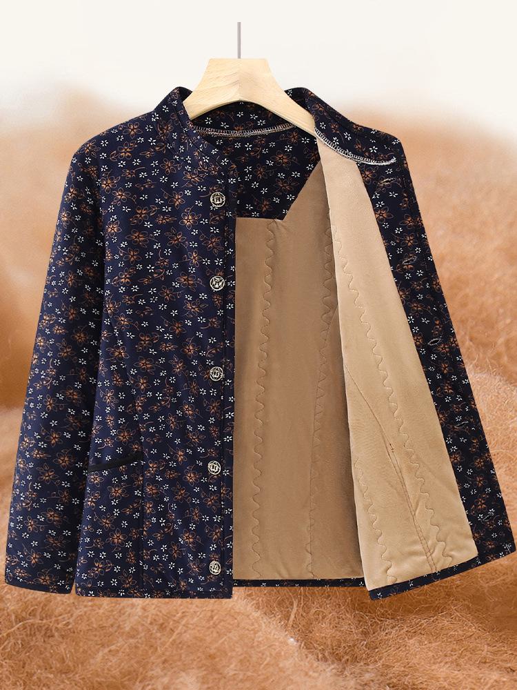 Women's Plus Size Camel Down Vest – Fleece-Lined, Elastic Fit for Middle-Aged and Elderly