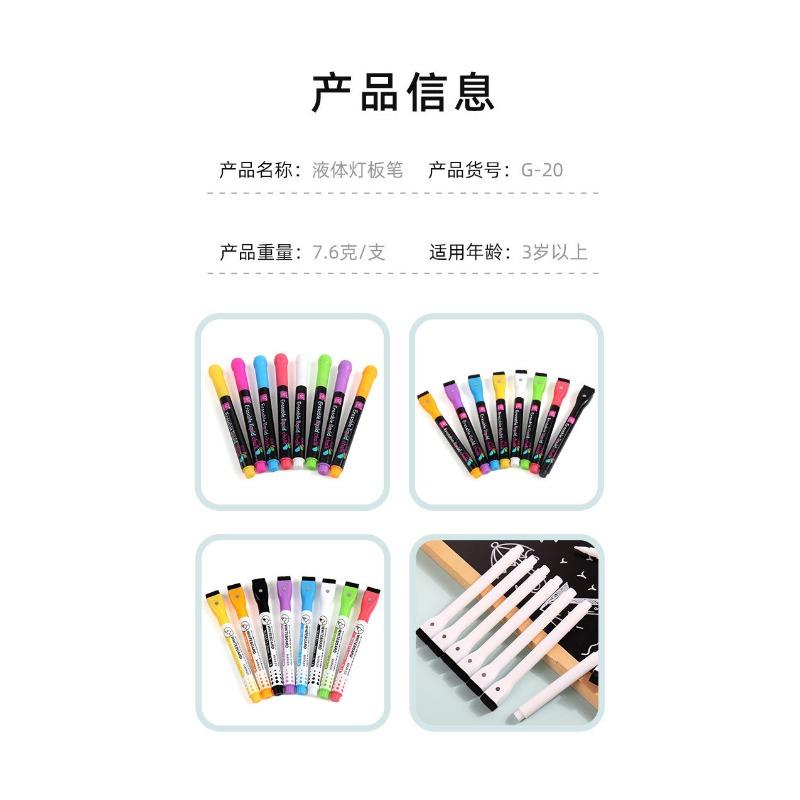 Erasable Dustless Water Soluble Liquid Chalk Pen For Led Board Blackboard Graffiti